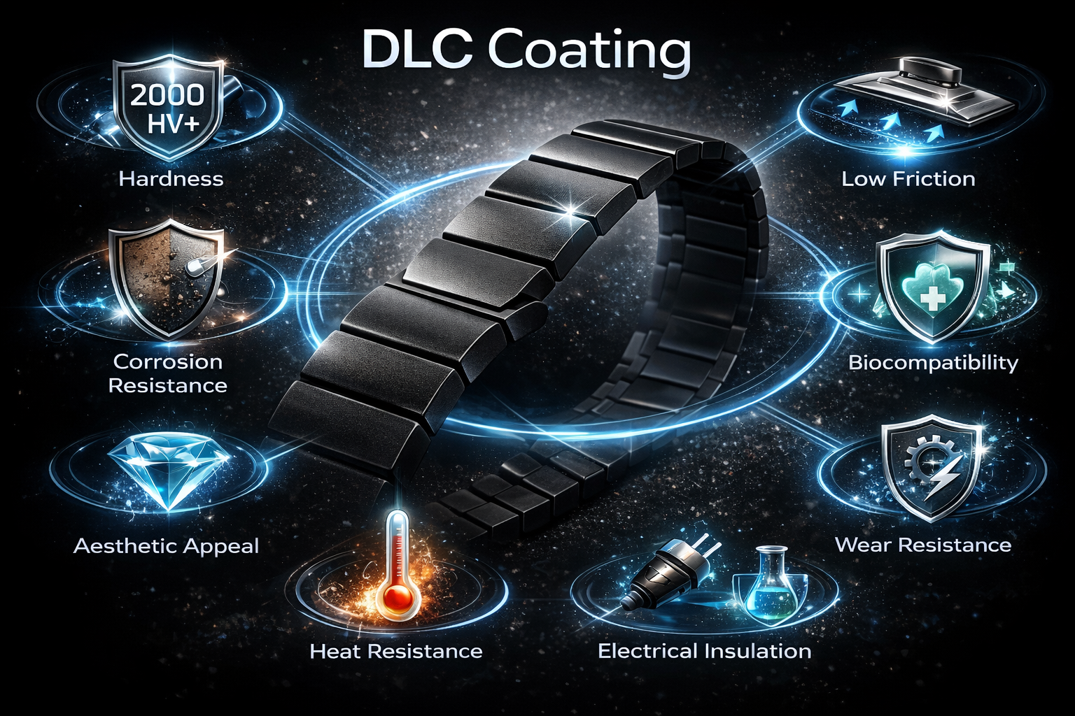 What Is DLC Coating on Titanium Watch Bands?
