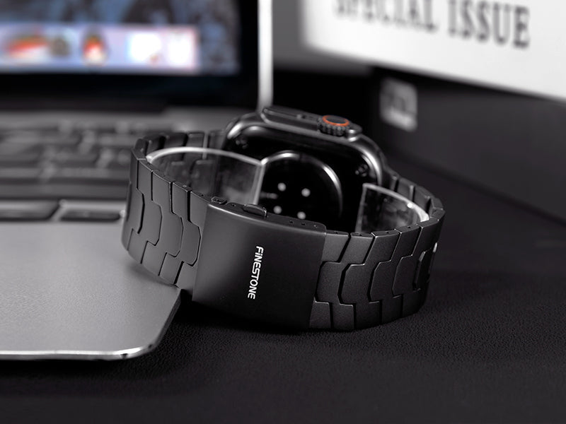 FINESTONE AGIS01 Titanium Band Compatible with Apple Watch