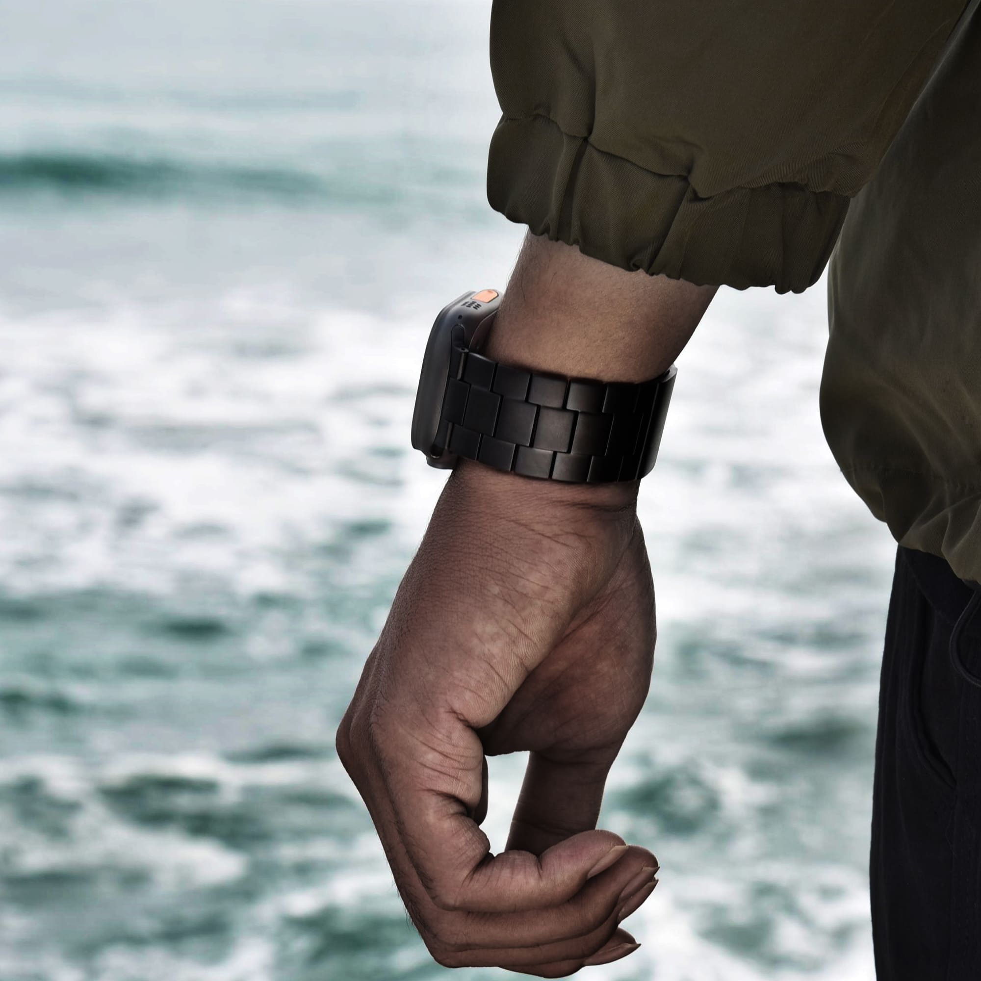 Lightweight titanium Apple Watch Ultra band offering strong support without added bulk