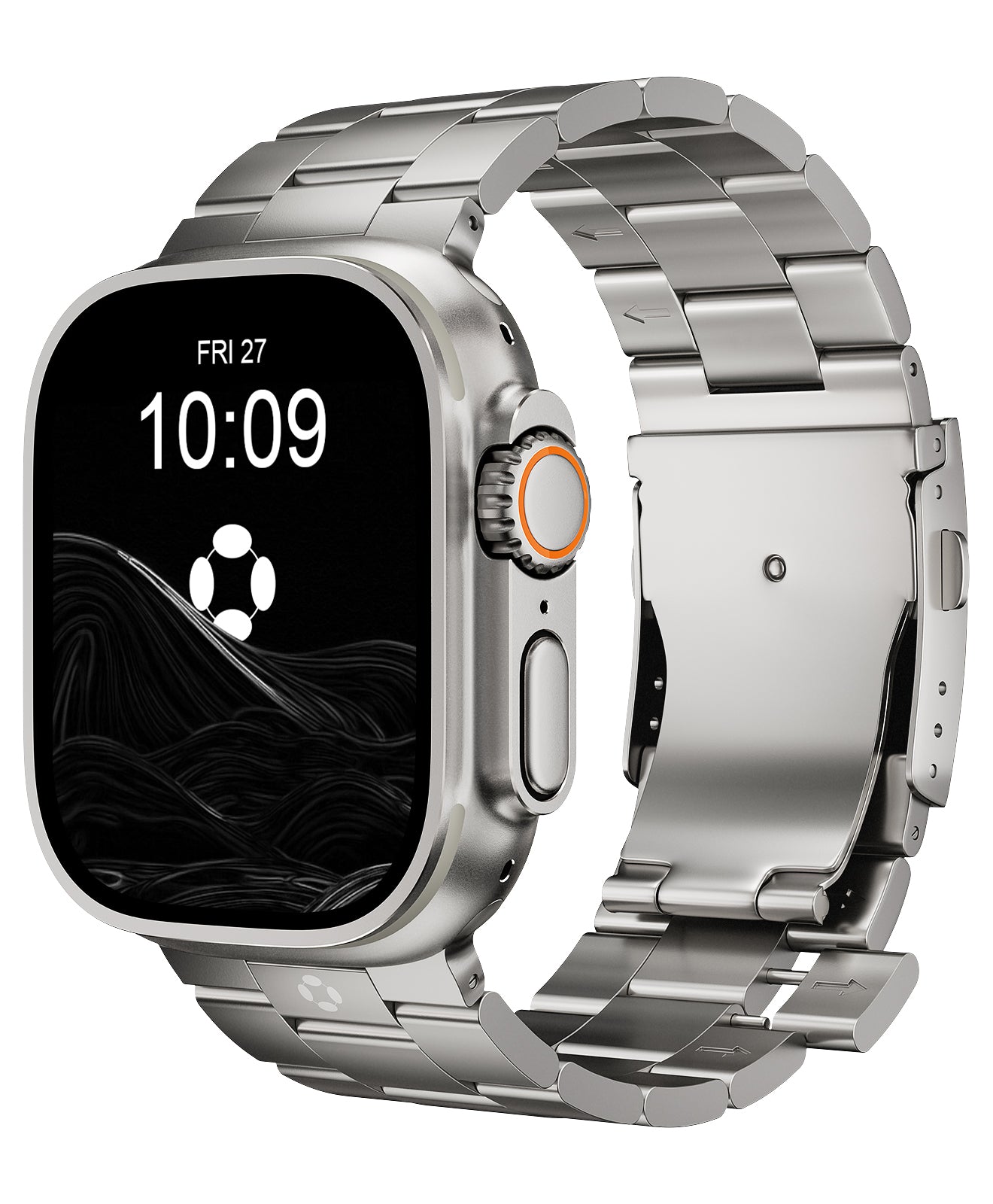 CRNS-PRO Titanium Apple Watch Band With Folding Clasp