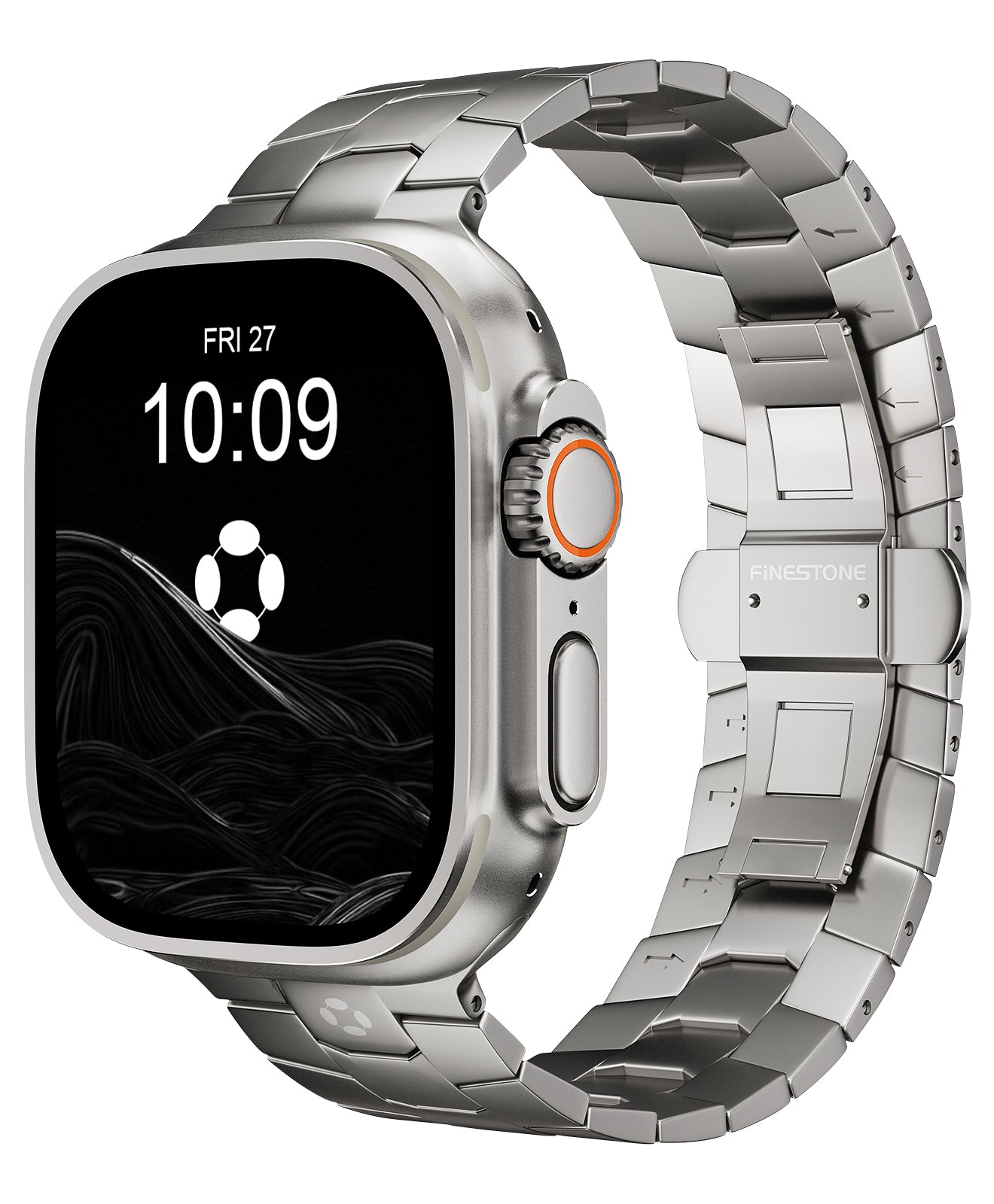 AGIS02 Titanium Apple Watch Band With Butterfly Clasp