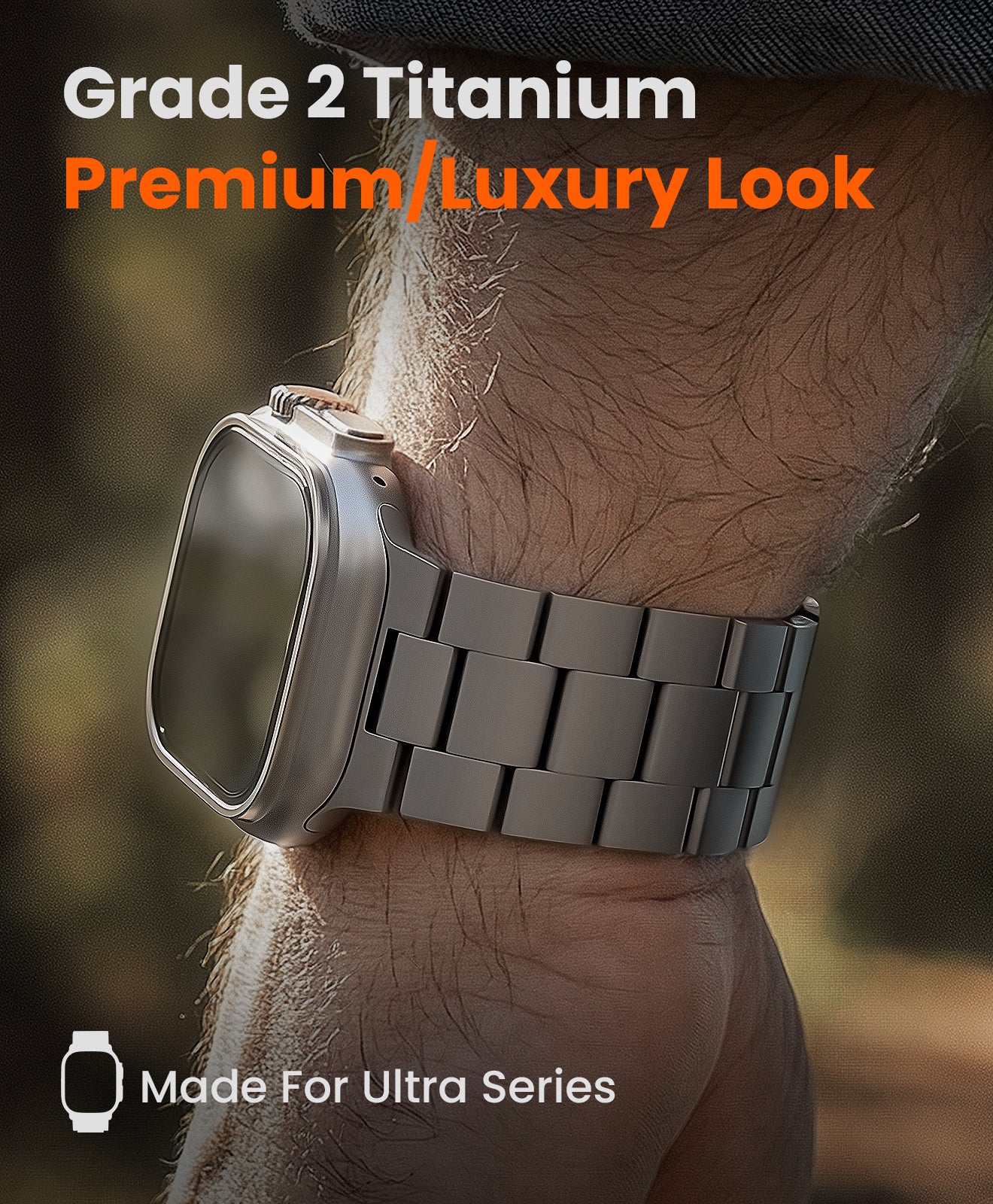 CRNS-PRO Titanium Apple Watch Band With Magnetic Clasp