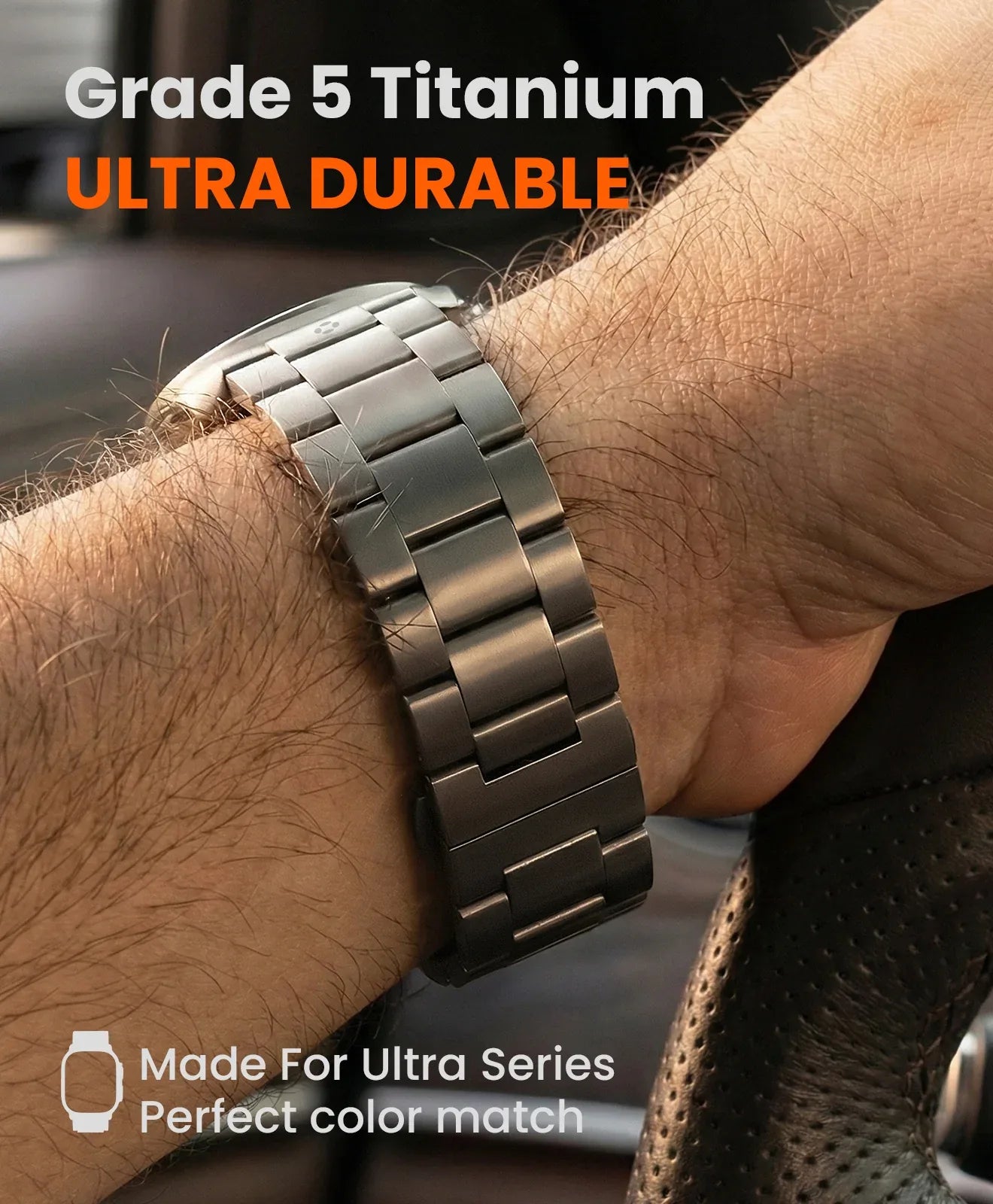 CRNS03 PRO Titanium Apple Watch Band With Butterfly Clasp - FiNESTONE