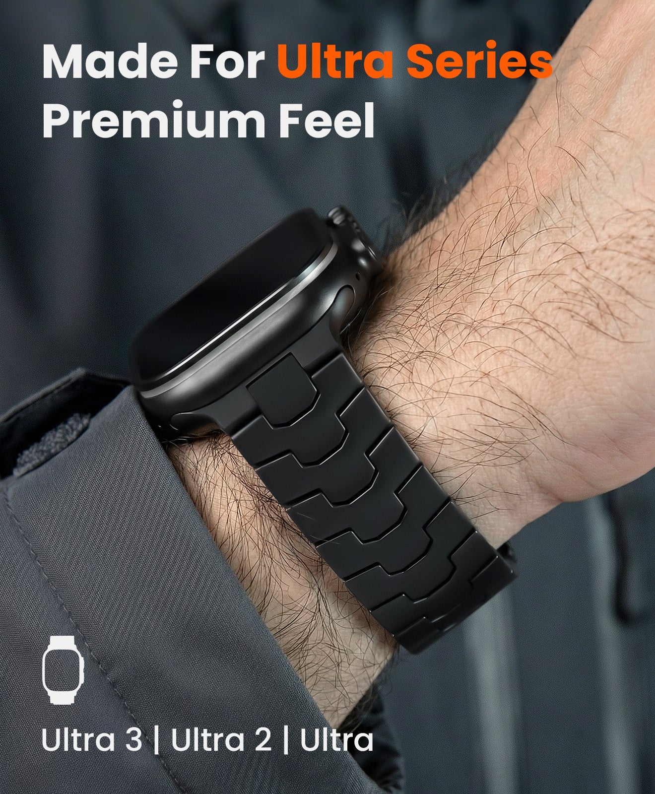 AGIS02 Titanium Apple Watch Band With Butterfly Clasp