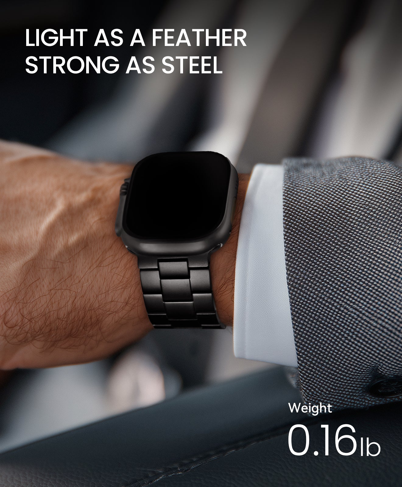 CRNS01 Titanium Apple Watch Band With Magnetic Clasp