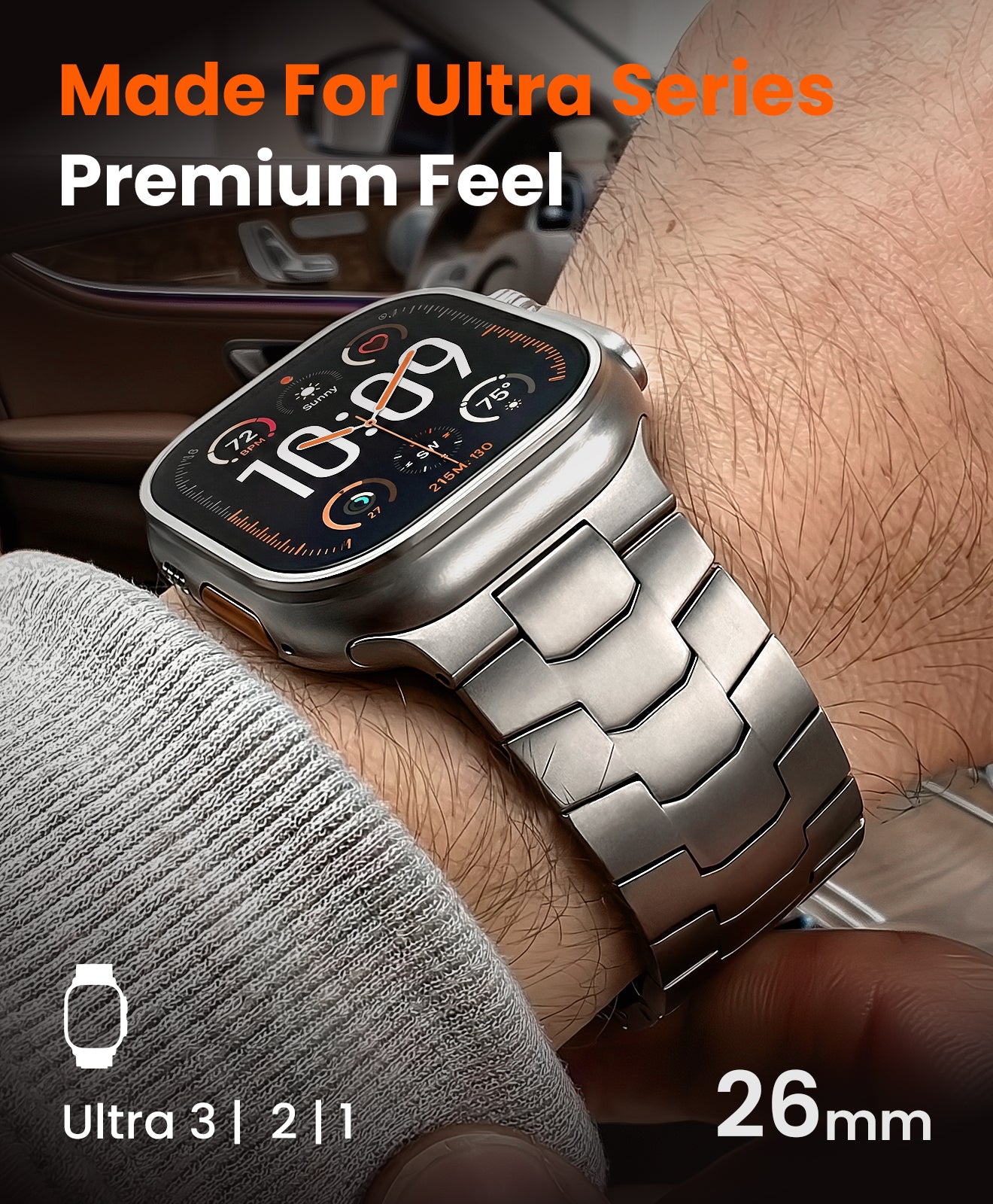 49mm apple watch titanium band