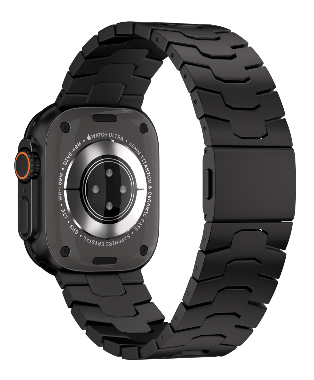 FINESTONE Titanarmband, kompatibel mit Apple Watch Ultra 3/2/1 (49 mm) und Series 11/10 (46 mm) – Armbandbreite 26 mm, DLC-Beschichtung in Militärqualität, kratzfest und langlebig, verstellbares Armband für Herren