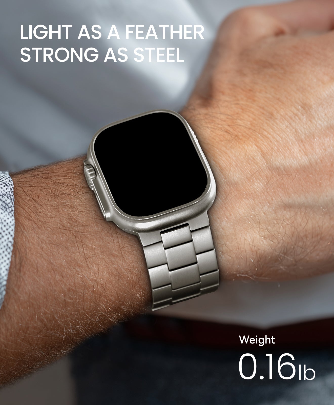 CRNS01 Titanium Apple Watch Band With Magnetic Clasp