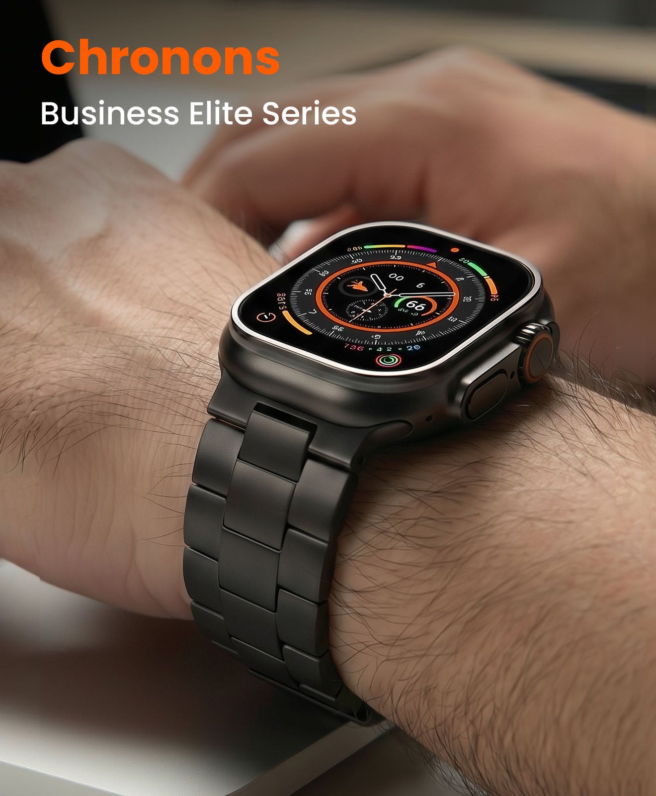 CRNS01 Titanium Apple Watch Band With Folding Clasp