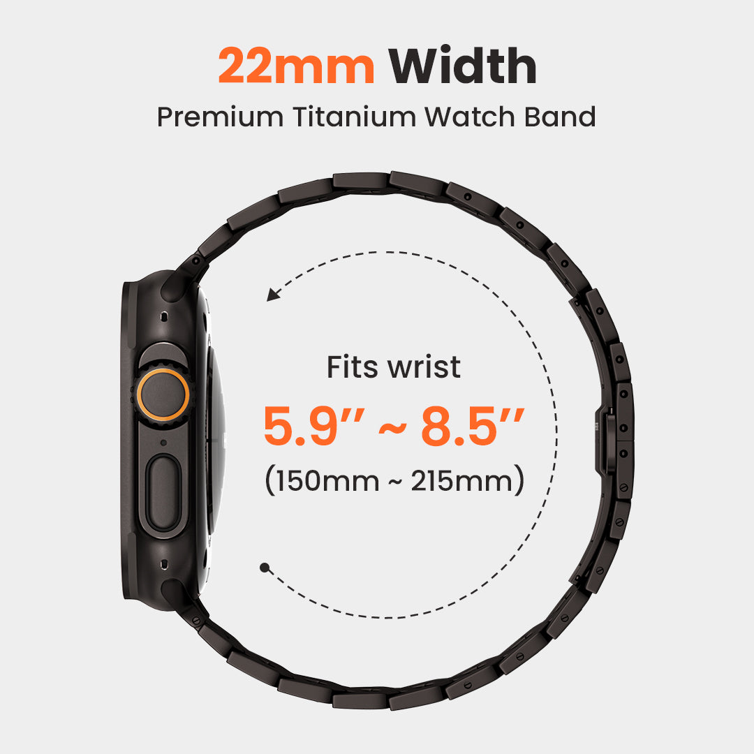 22mm Width Premium Titanium Watch Band