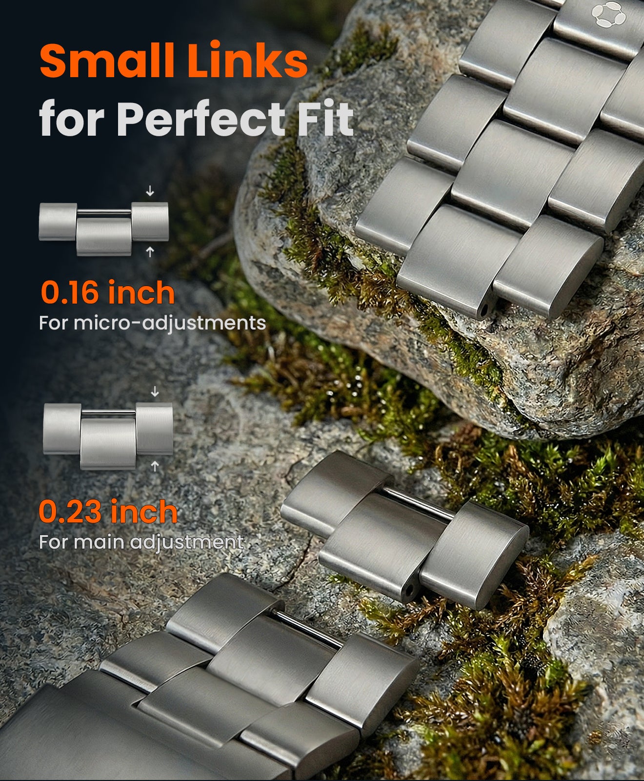 CRNS-PRO Titanium Apple Watch Band With Folding Clasp