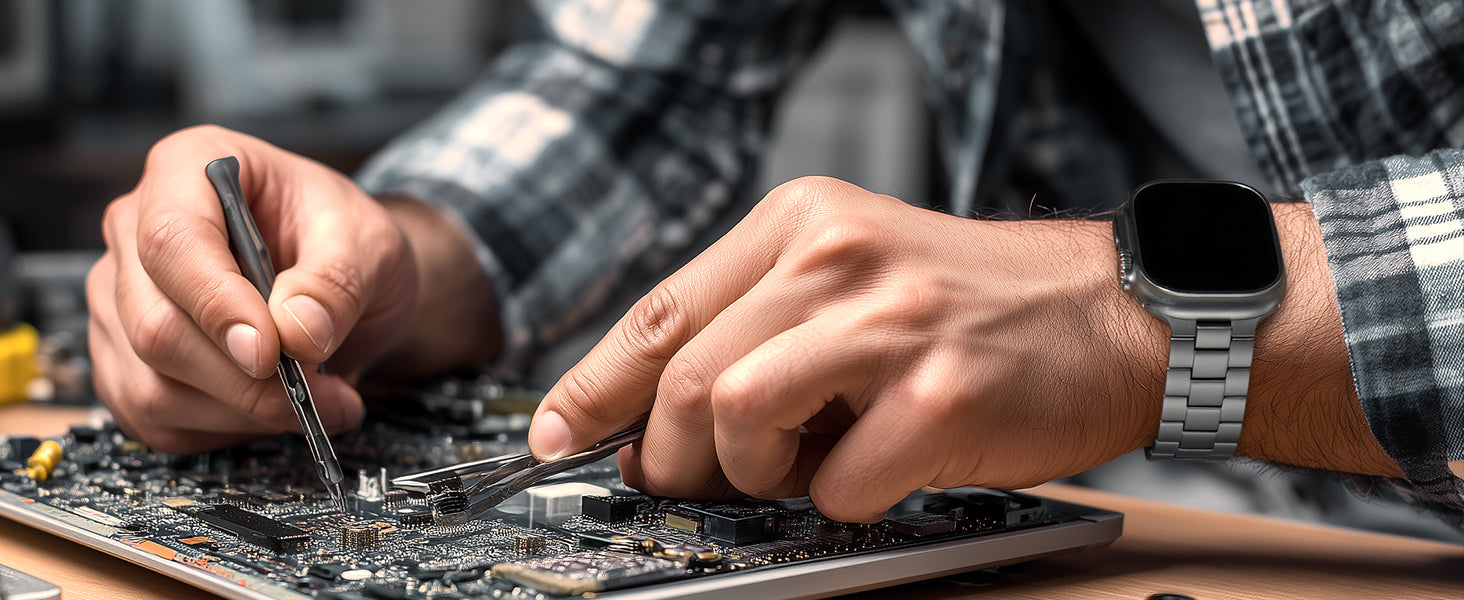 A titanium Apple Watch band that feels natural on your wrist all day.