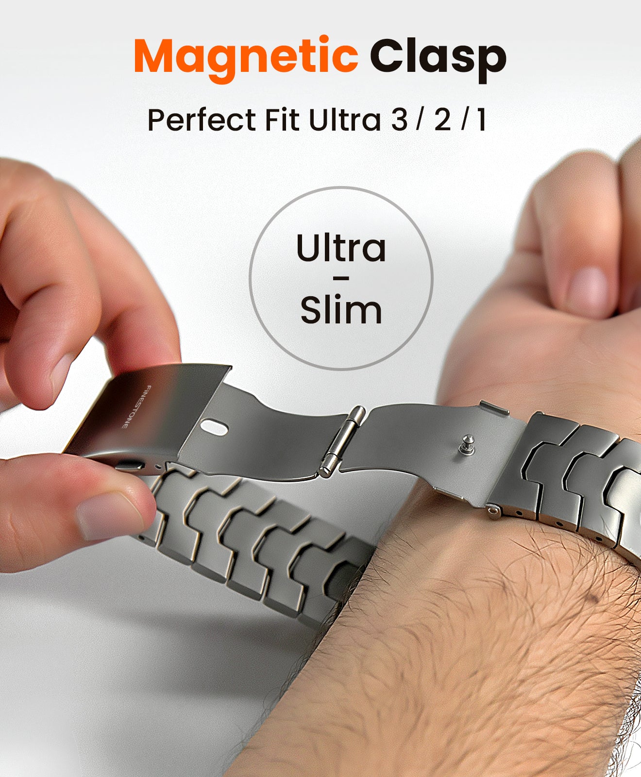 AGIS01 Titanium Apple Watch Band With Folding Clasp