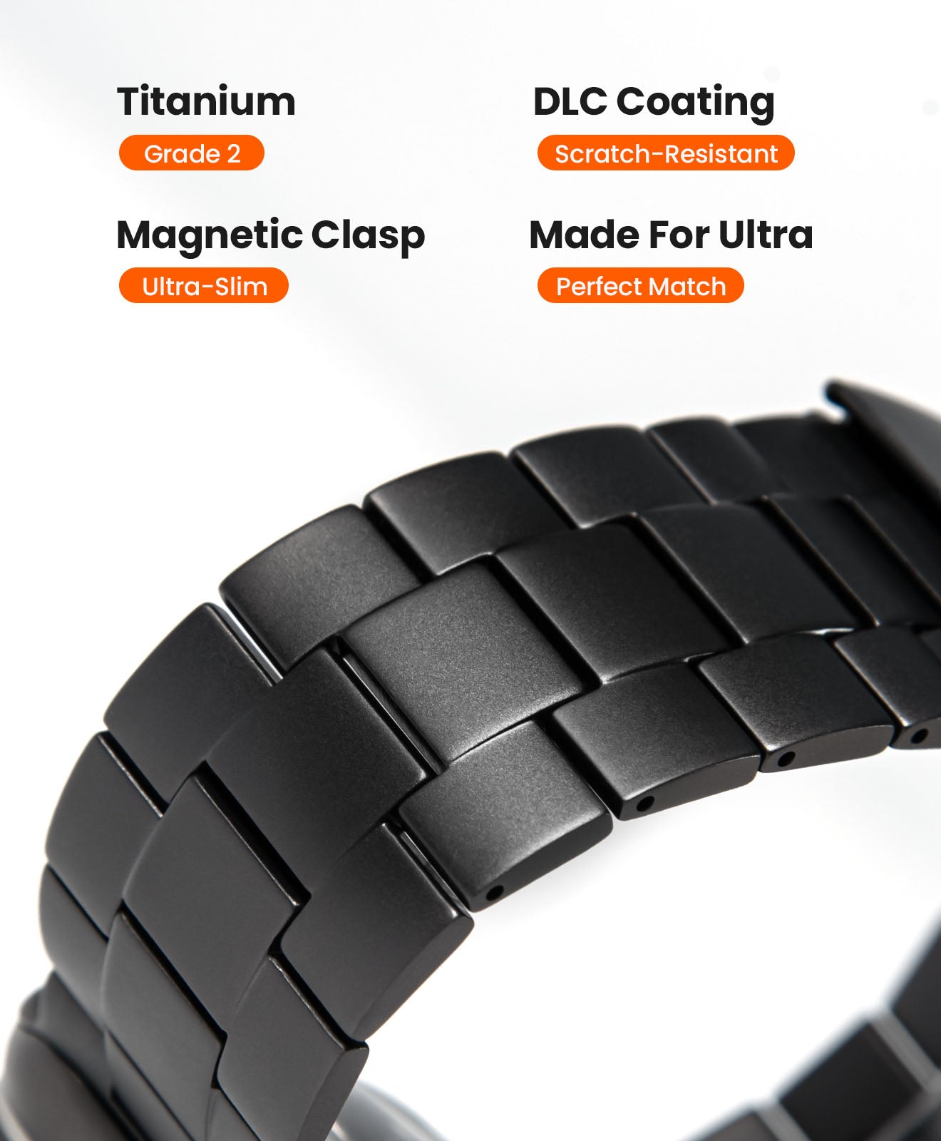 CRNS01 Titanium Apple Watch Band With Folding Clasp