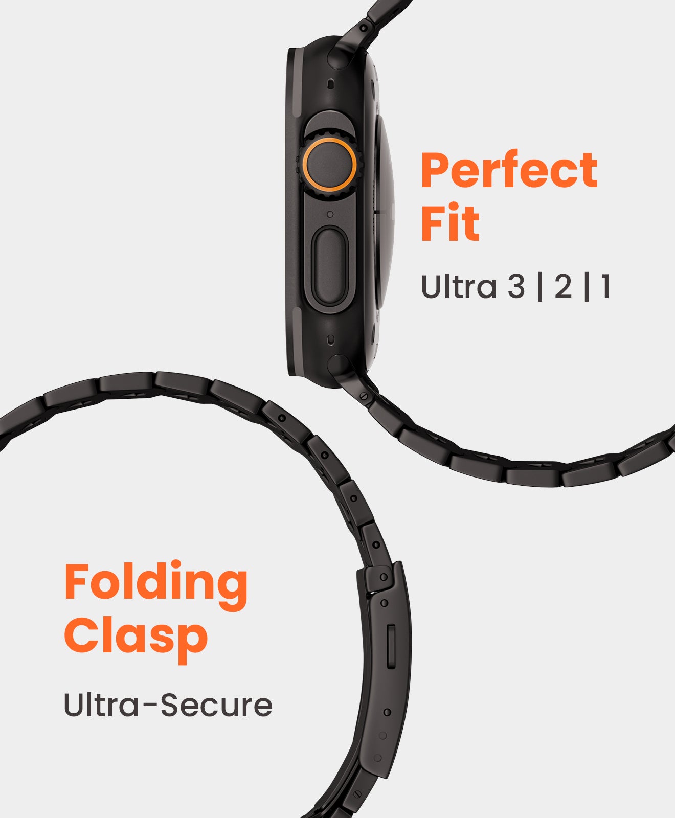 AGIS01 Titanium Apple Watch Band With Folding Clasp