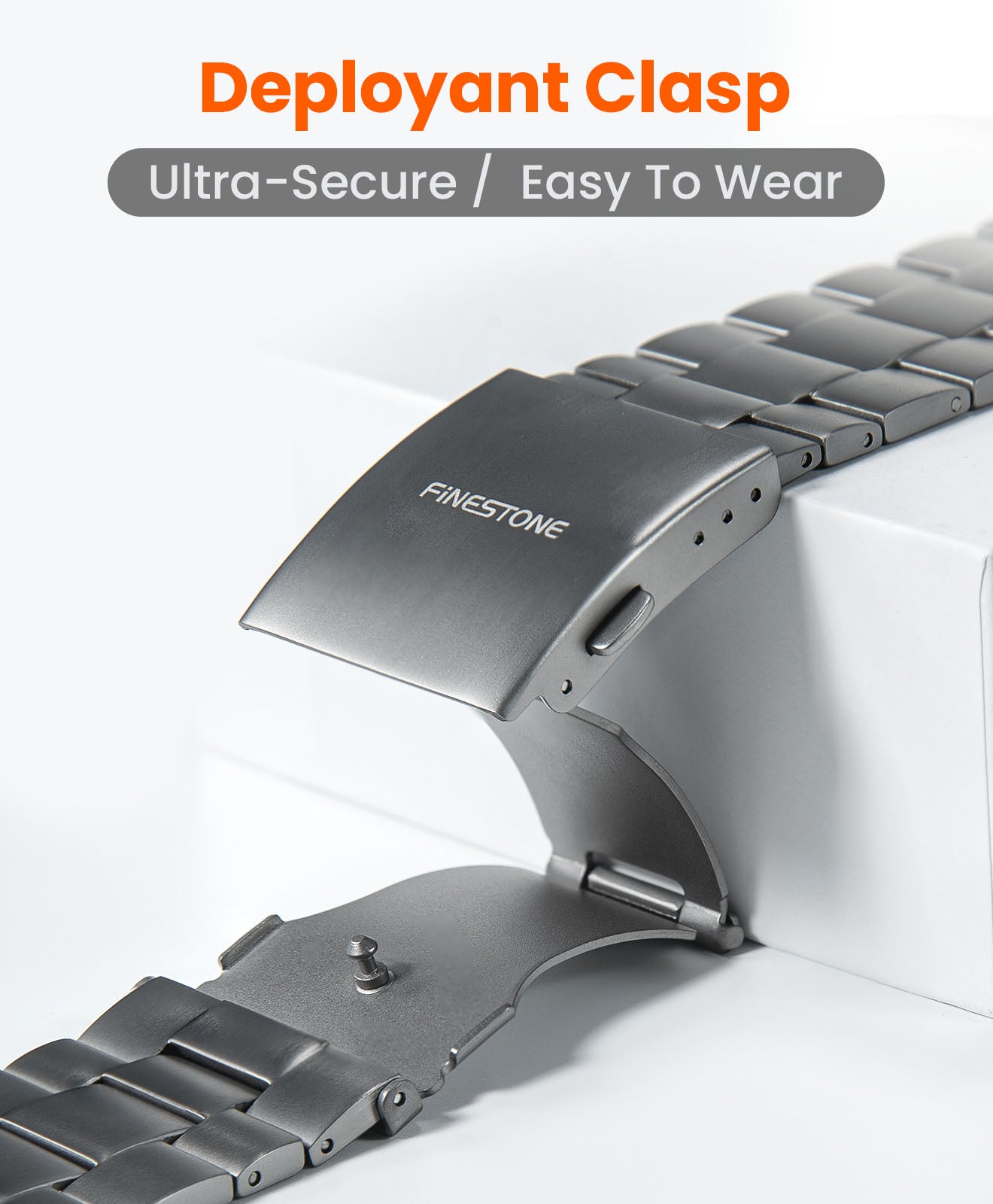 CRNS01 Titanium Apple Watch Band With Folding Clasp