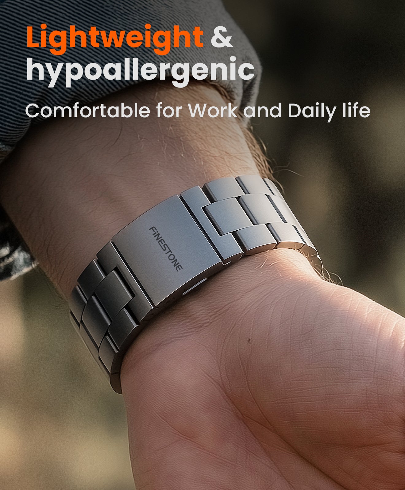 CRNS-PRO Titanium Apple Watch Band With Magnetic Clasp