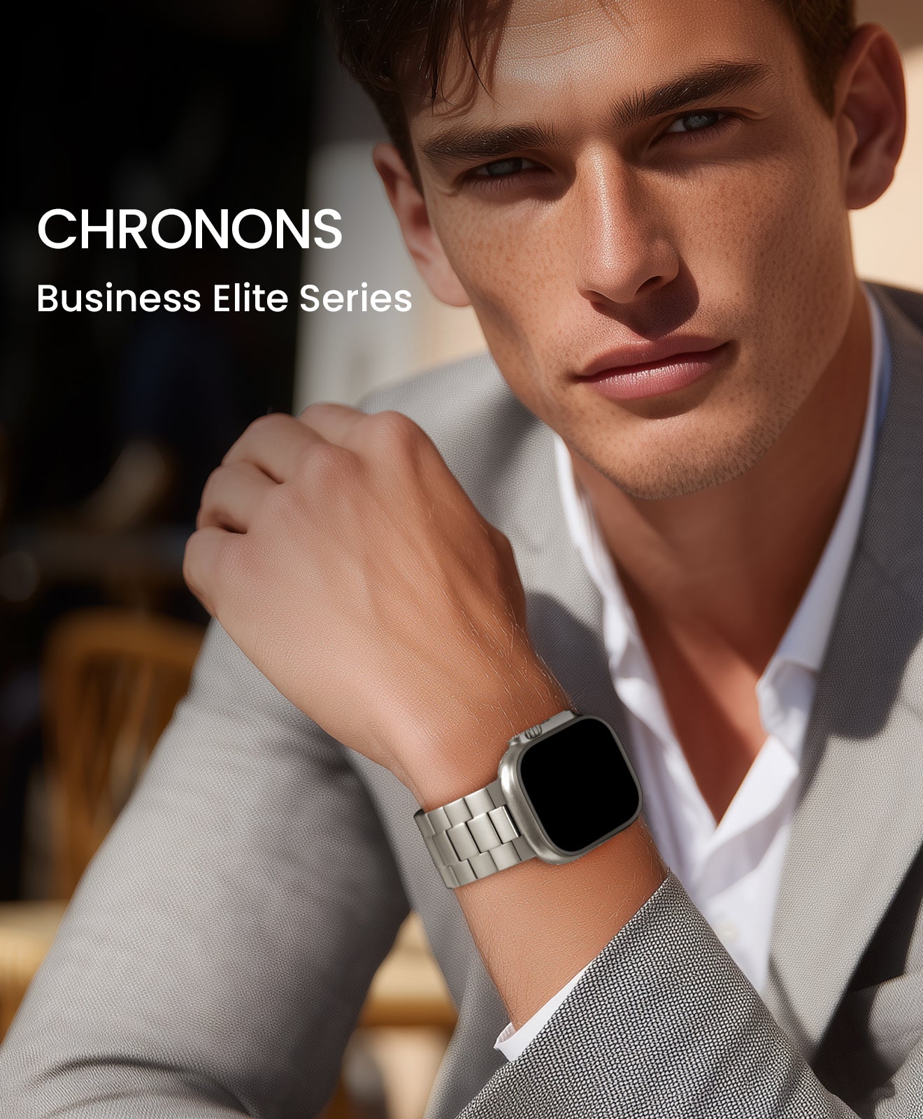 CRNS01 Titanium Apple Watch Band With Magnetic Clasp