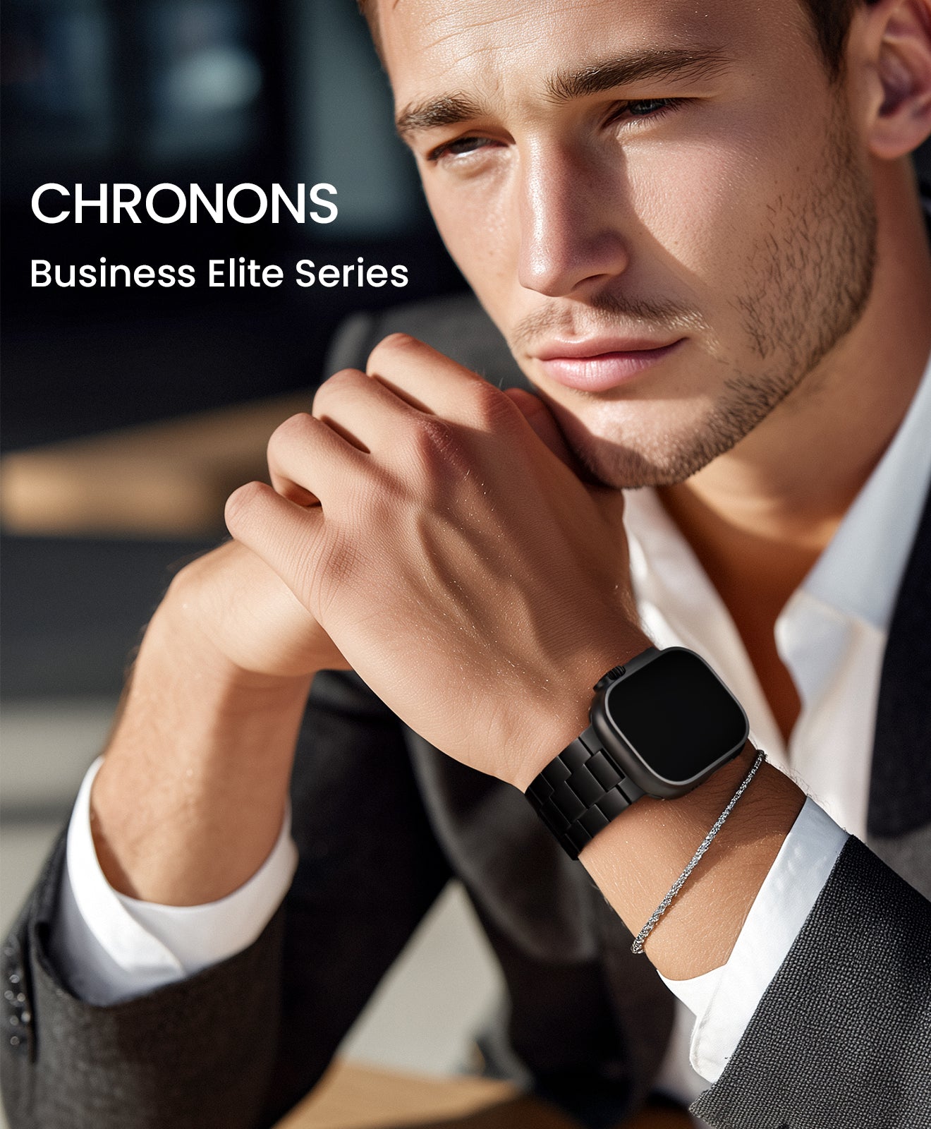 CRNS01 Titanium Apple Watch Band With Magnetic Clasp