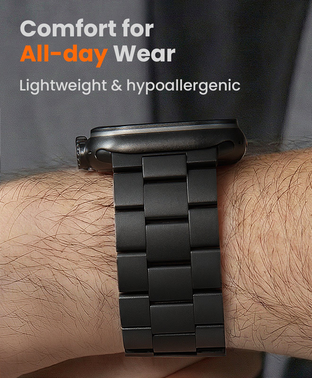 CRNS-PRO Titanium Apple Watch Band With Folding Clasp