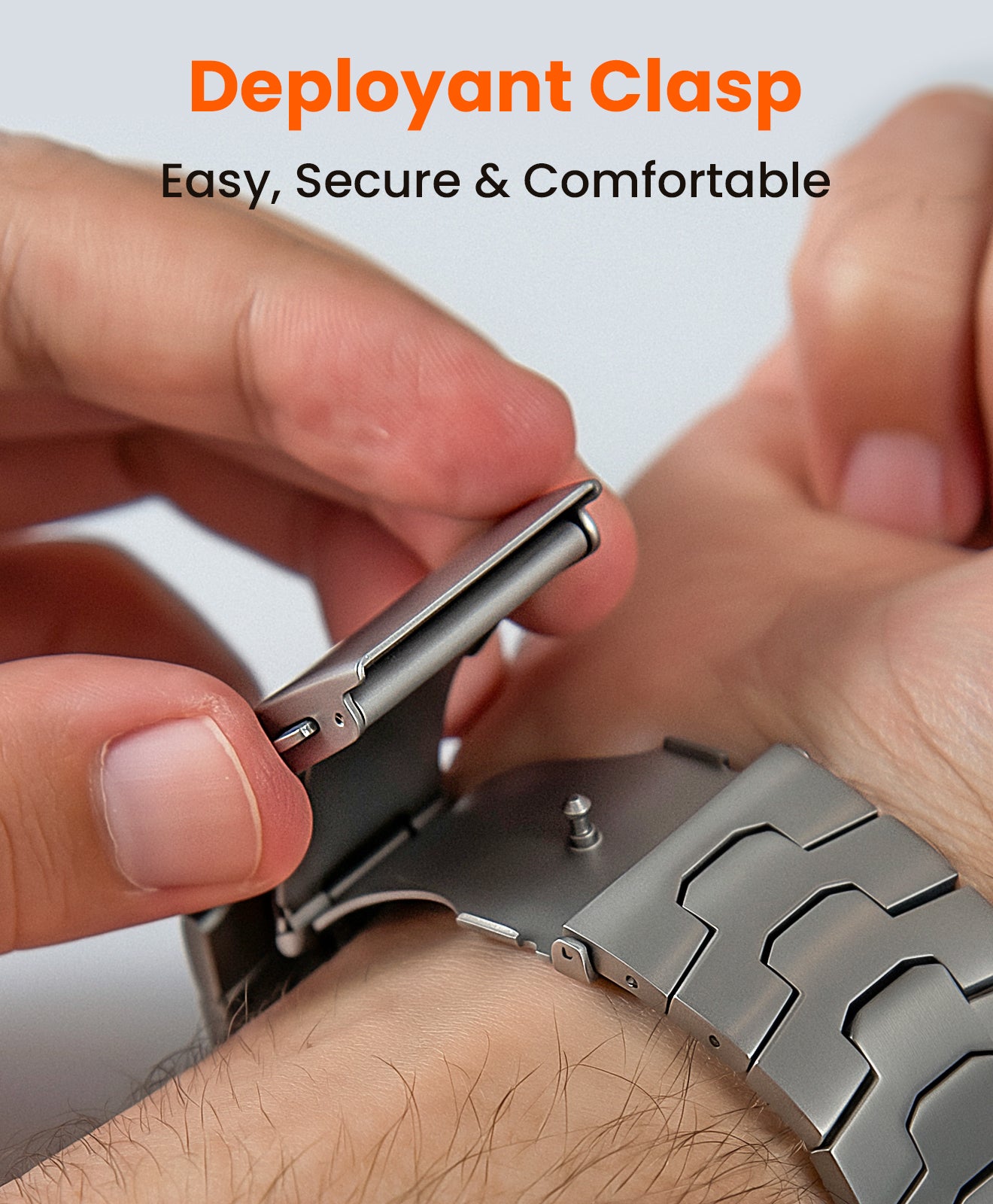 AGIS01 Titanium Apple Watch Band With Folding Clasp