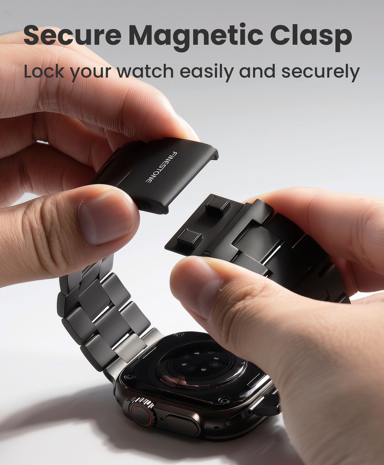 CRNS-PRO Titanium Apple Watch Band With Magnetic Clasp