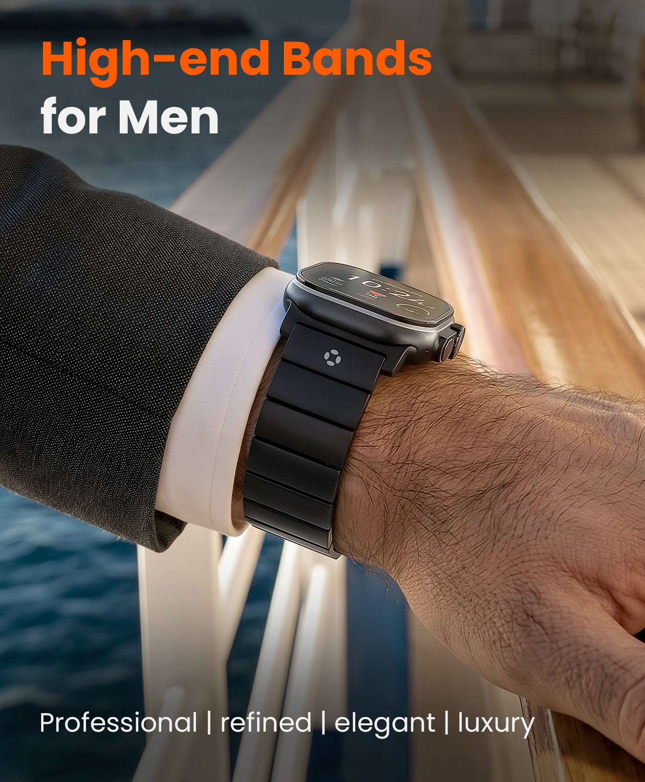 black titanium apple watch strap