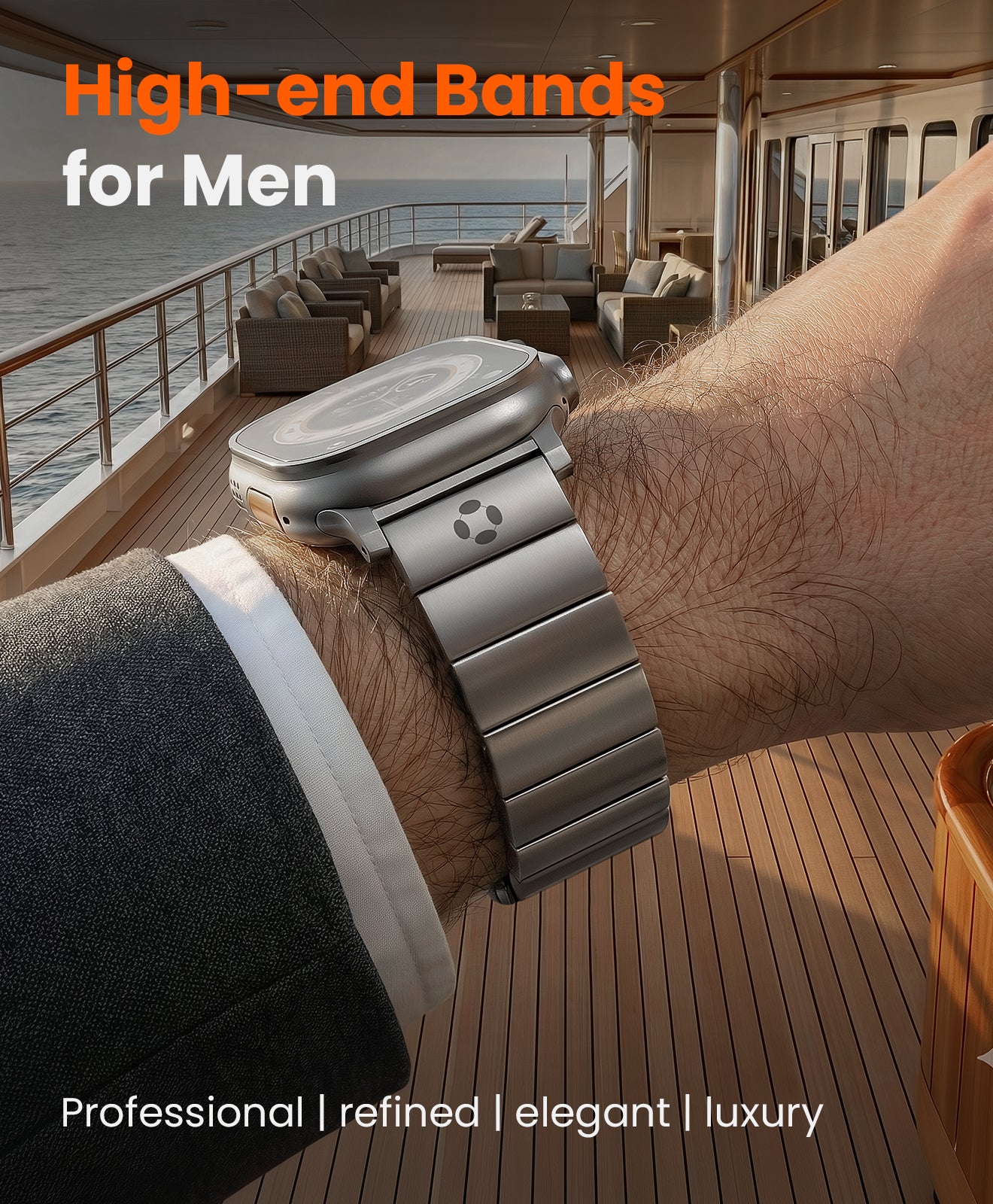 apple watch titanium band 44mm