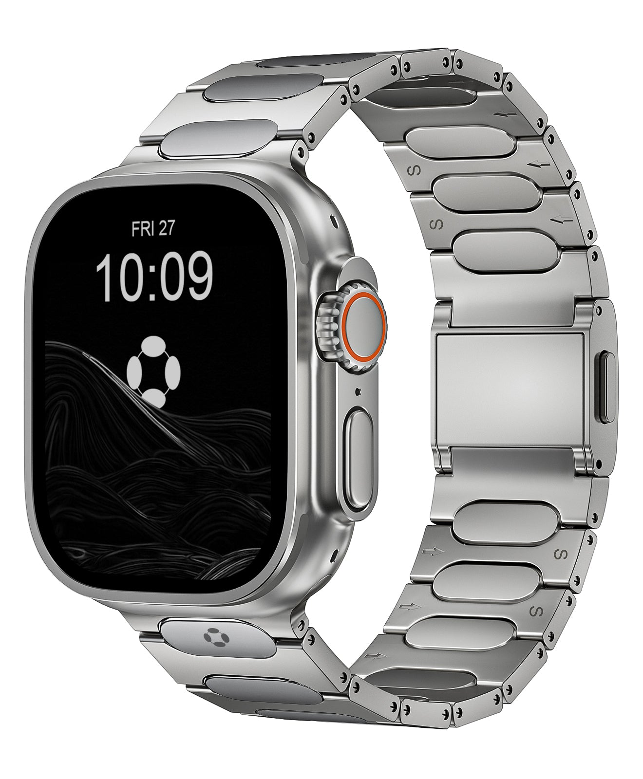 QT-X009 Titanium Apple Watch Band With Magnetic Clasp