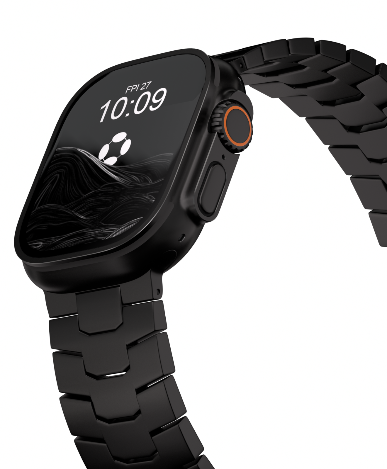 FINESTONE Titanarmband, kompatibel mit Apple Watch Ultra 3/2/1 (49 mm) und Series 11/10 (46 mm) – Armbandbreite 26 mm, DLC-Beschichtung in Militärqualität, kratzfest und langlebig, verstellbares Armband für Herren