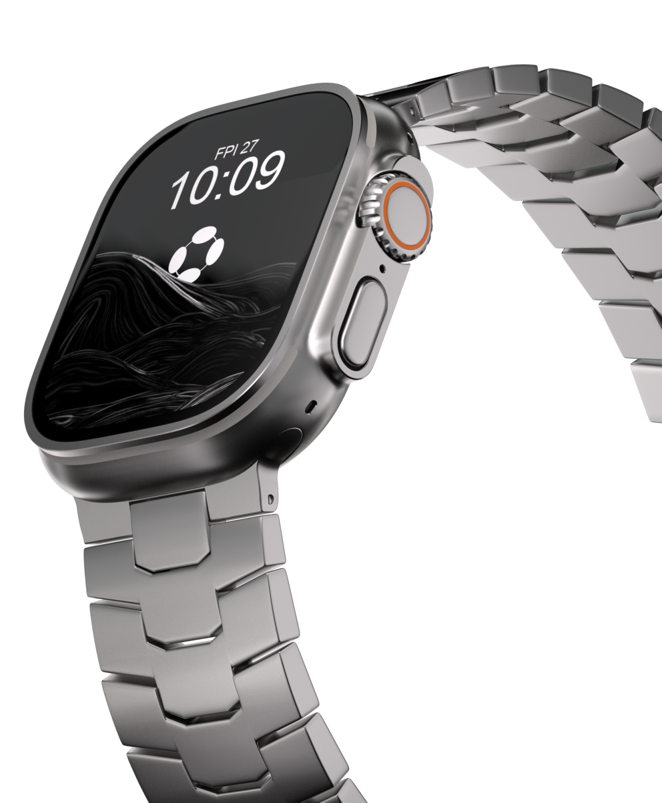 FINESTONE Titanarmband, kompatibel mit Apple Watch Ultra 3/2/1 (49 mm) und Series 11/10 (46 mm) – Armbandbreite 26 mm, DLC-Beschichtung in Militärqualität, kratzfest und langlebig, verstellbares Armband für Herren