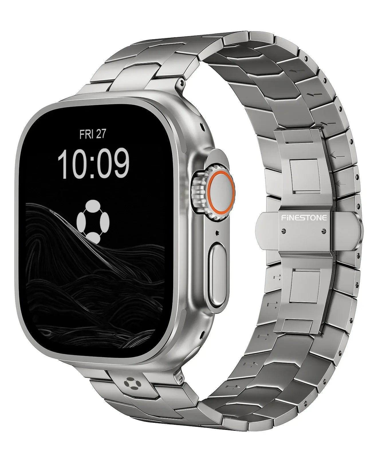 AGIS02 Titanium Apple Watch Band With Butterfly Clasp - FiNESTONE