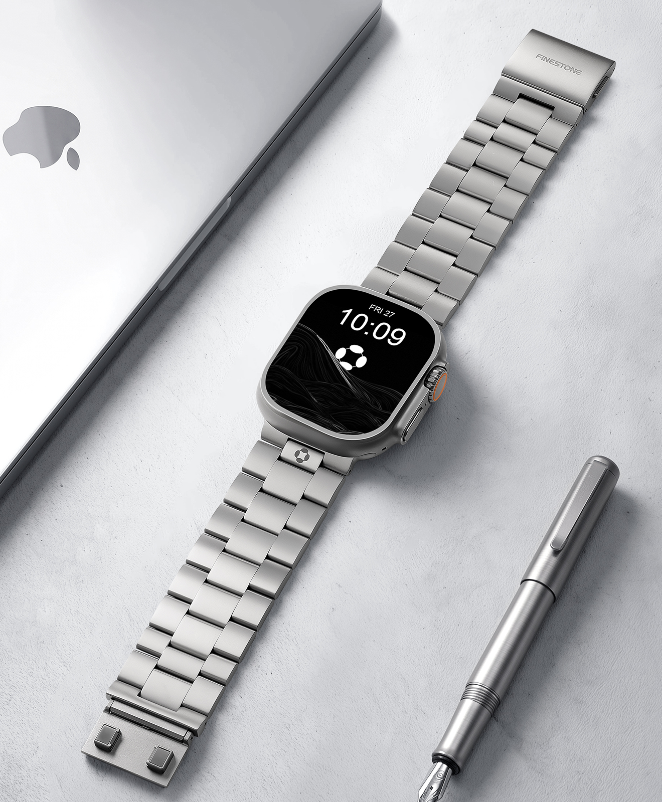 CRNS-PRO Titanium Apple Watch Band With Folding Clasp