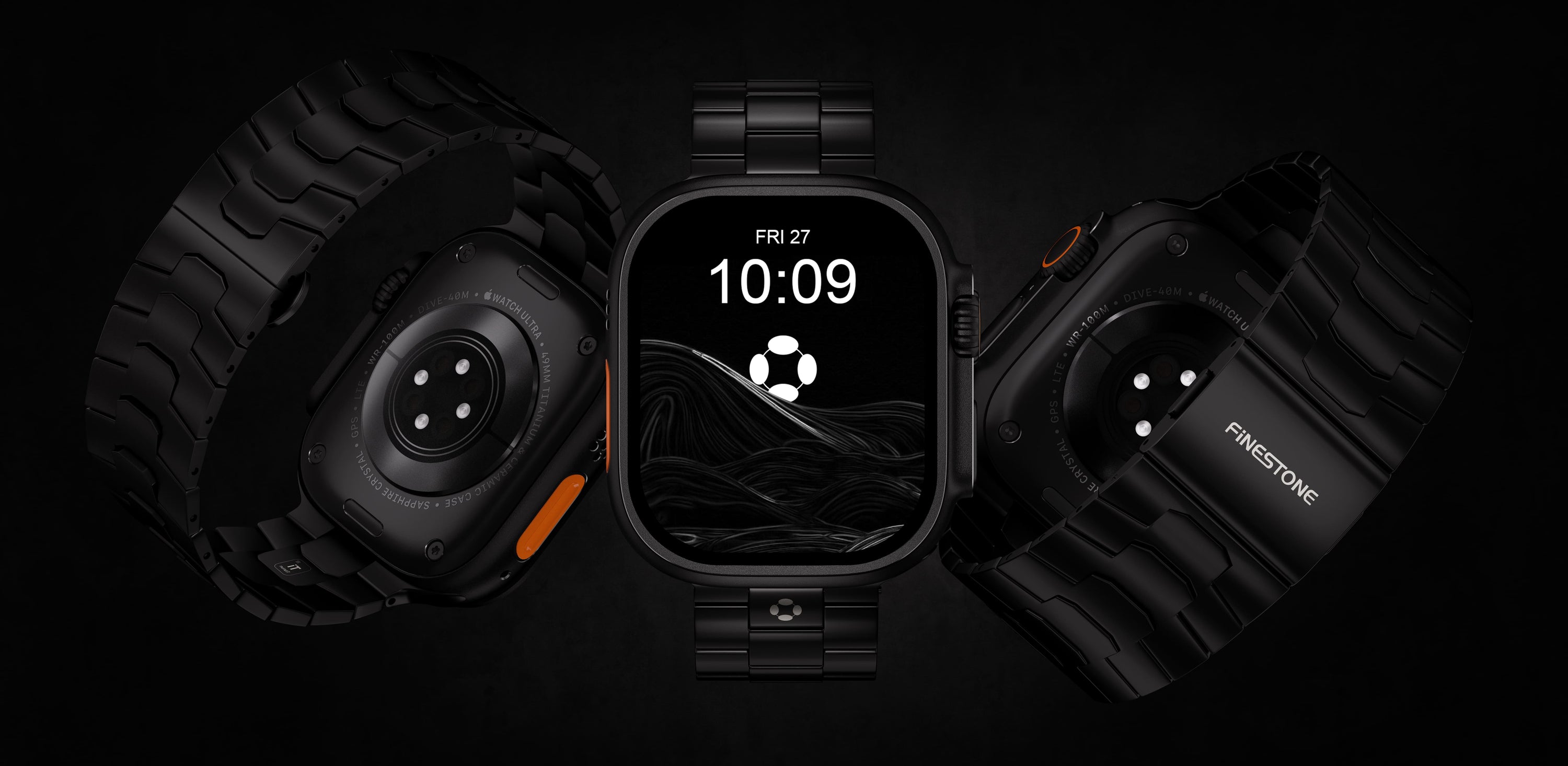 FINESTONE titanium watch band with lightweight and durable metal construction for Apple Watch Ultra