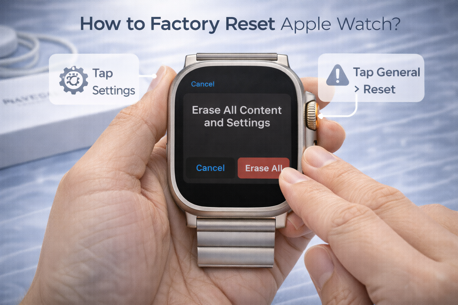 How to factory reset apple watch?