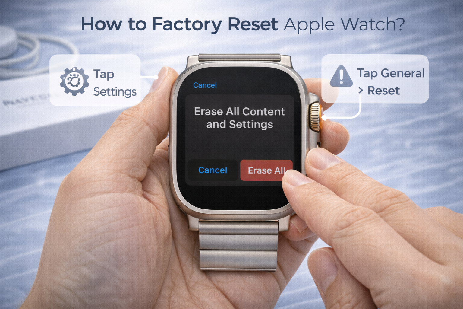 How to factory reset apple watch?