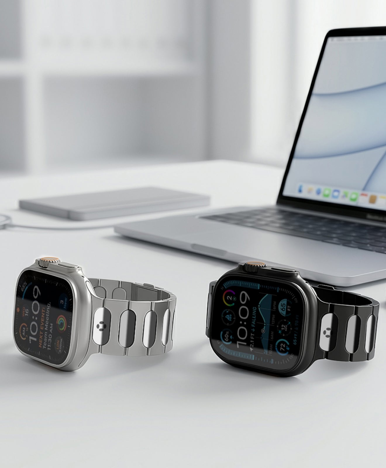 Apple Watch バンド FiNESTONE QT-X009 Titanium Apple Watch Band With Magnetic Clasp