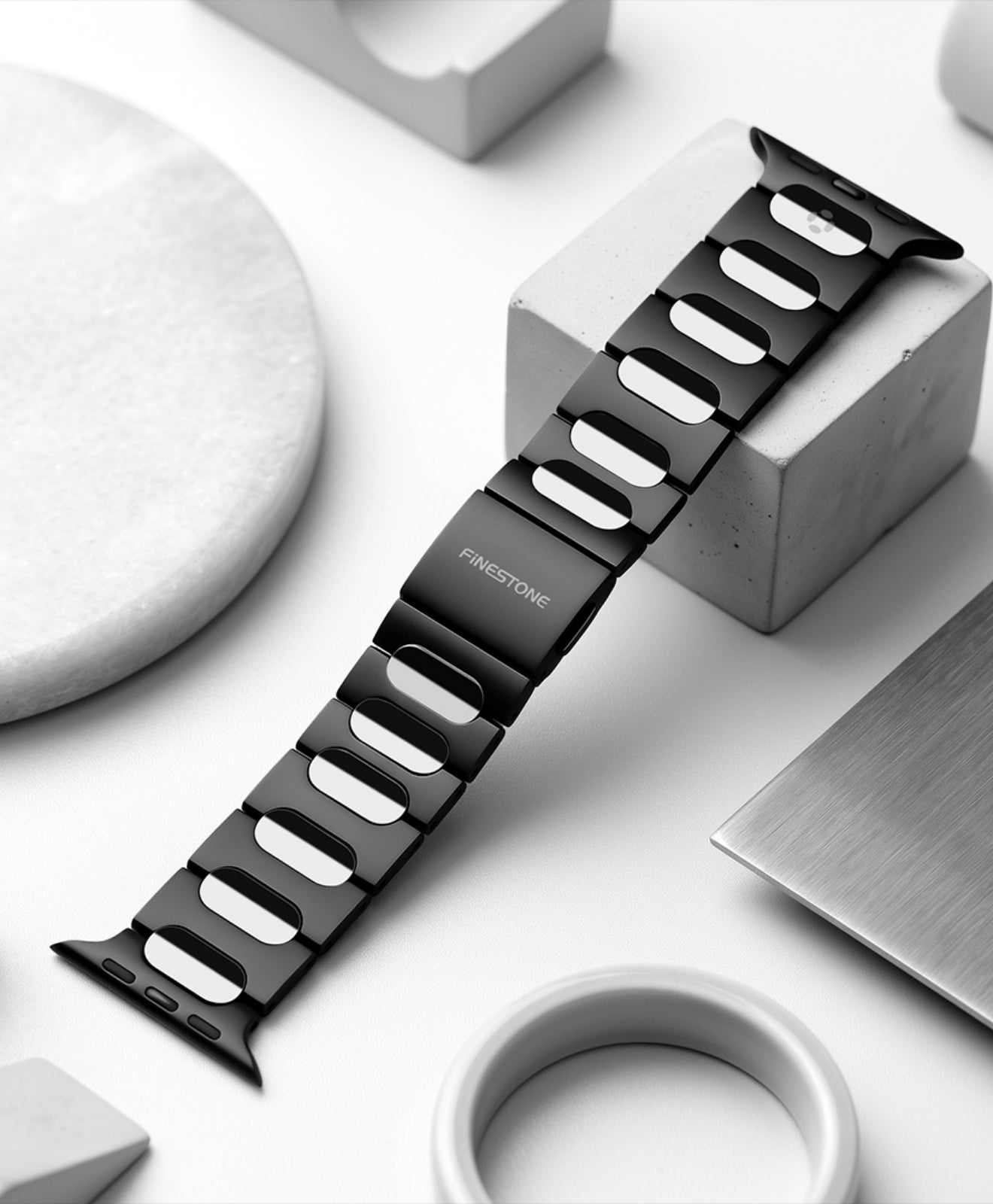 FiNESTONE QT-X009 Titanium Apple Watch Band With Magnetic Clasp