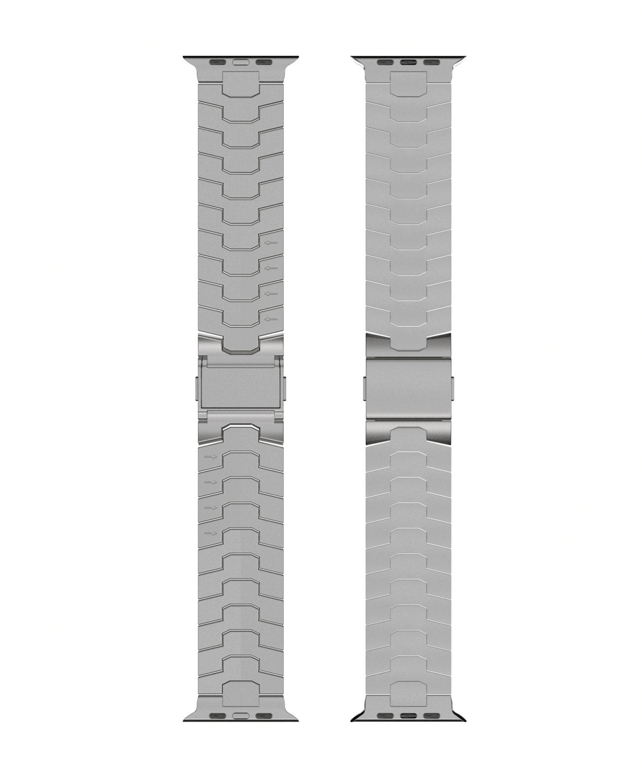 Premium Titanium Metal Link Bracelet for Apple Watch - Ultra / Series 10 Compatible - Finestone Style
