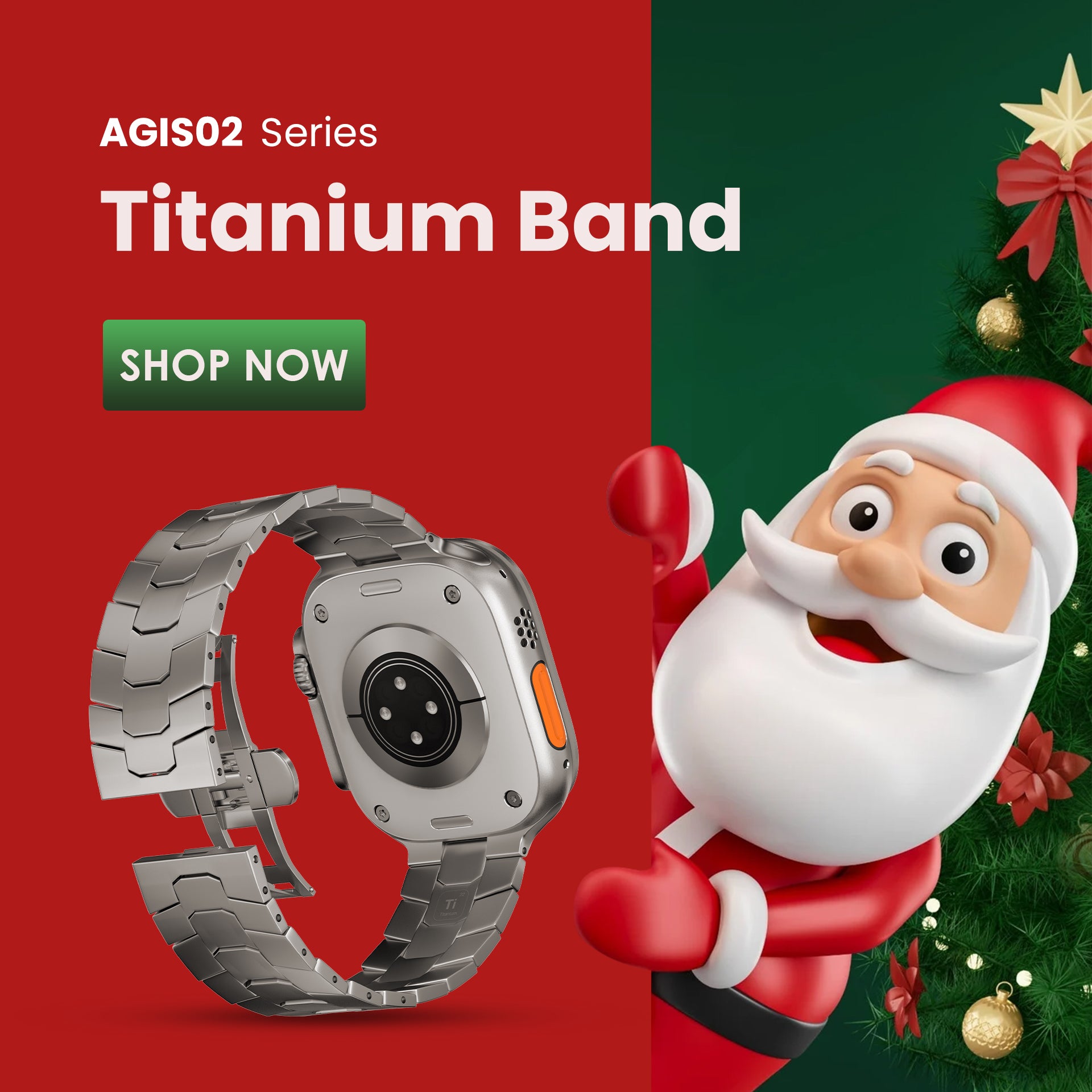 Christmas 50% off titanium Apple Watch bands, a premium holiday gift for men