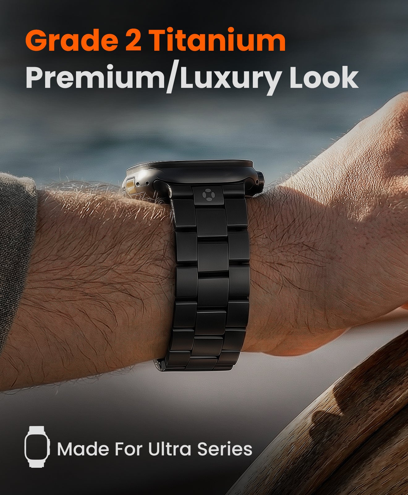 CRNS-PRO Titanium Apple Watch Band With Magnetic Clasp