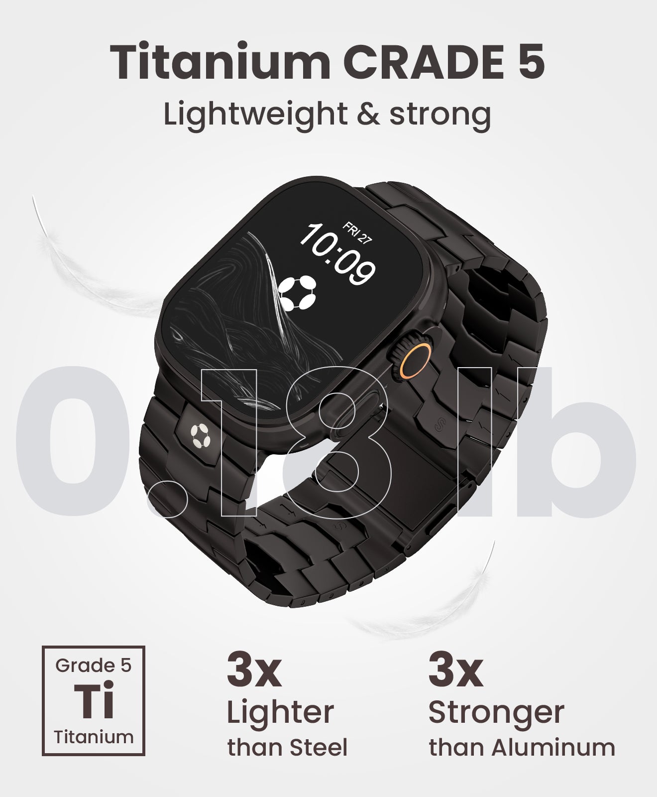 AGIS01 Titanium Apple Watch Band With Magnetic Clasp