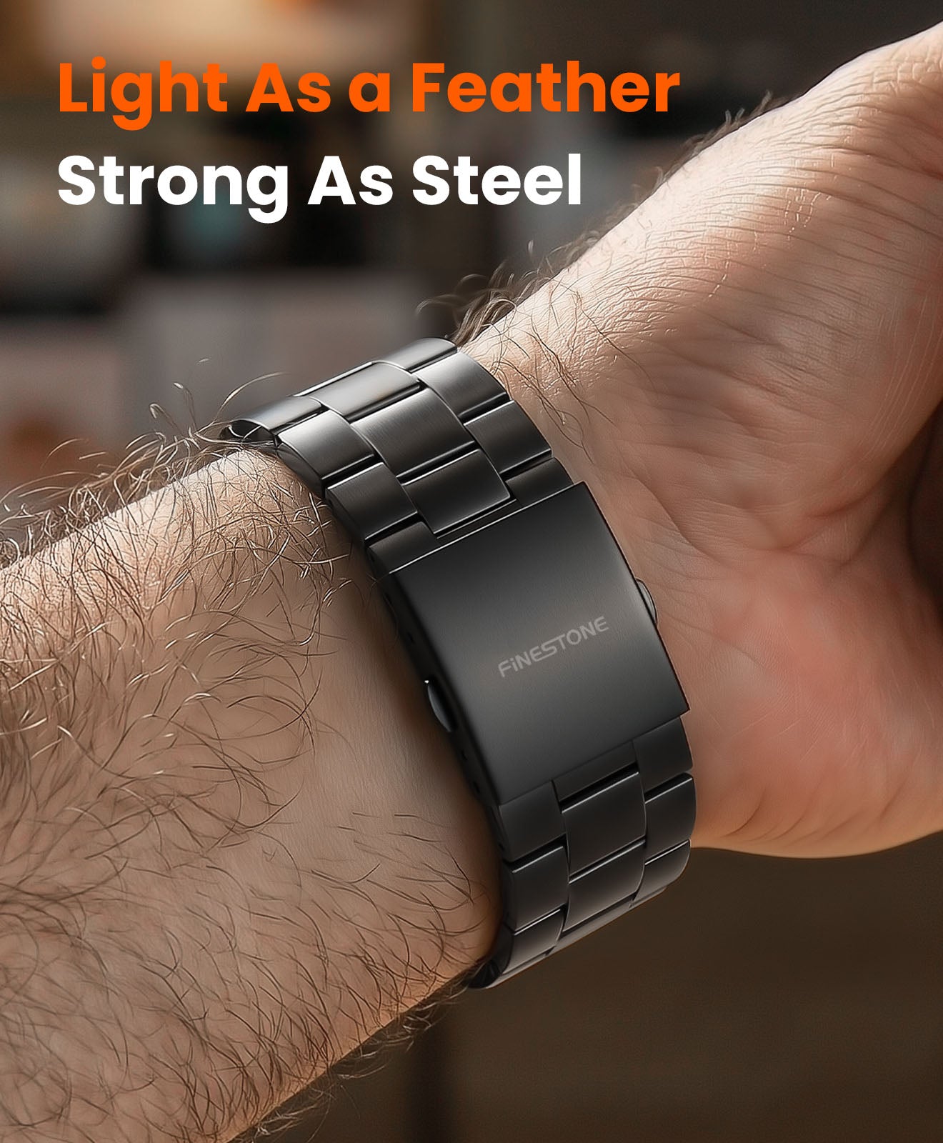 CRNS01 Titanium Apple Watch Band With Folding Clasp