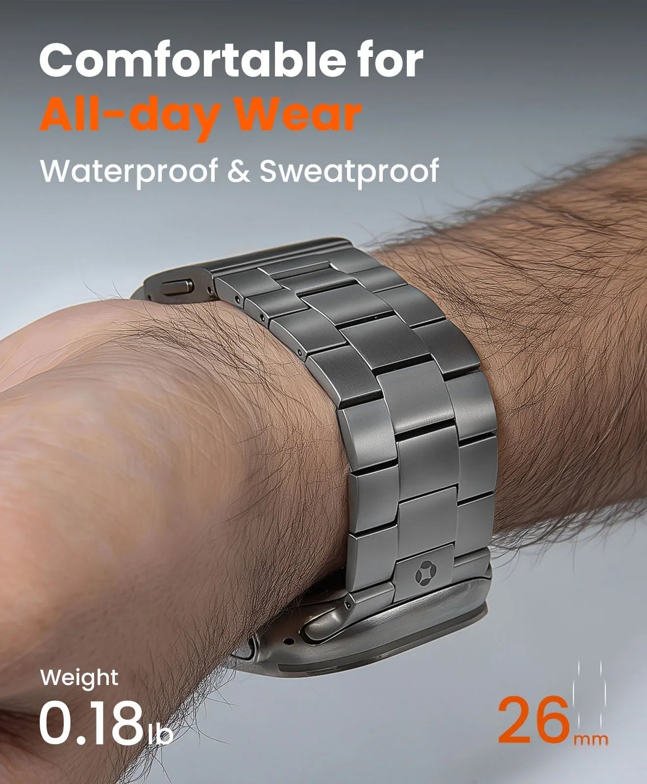 CRNS01 Titanium Apple Watch Band With Magnetic Clasp - FiNESTONE