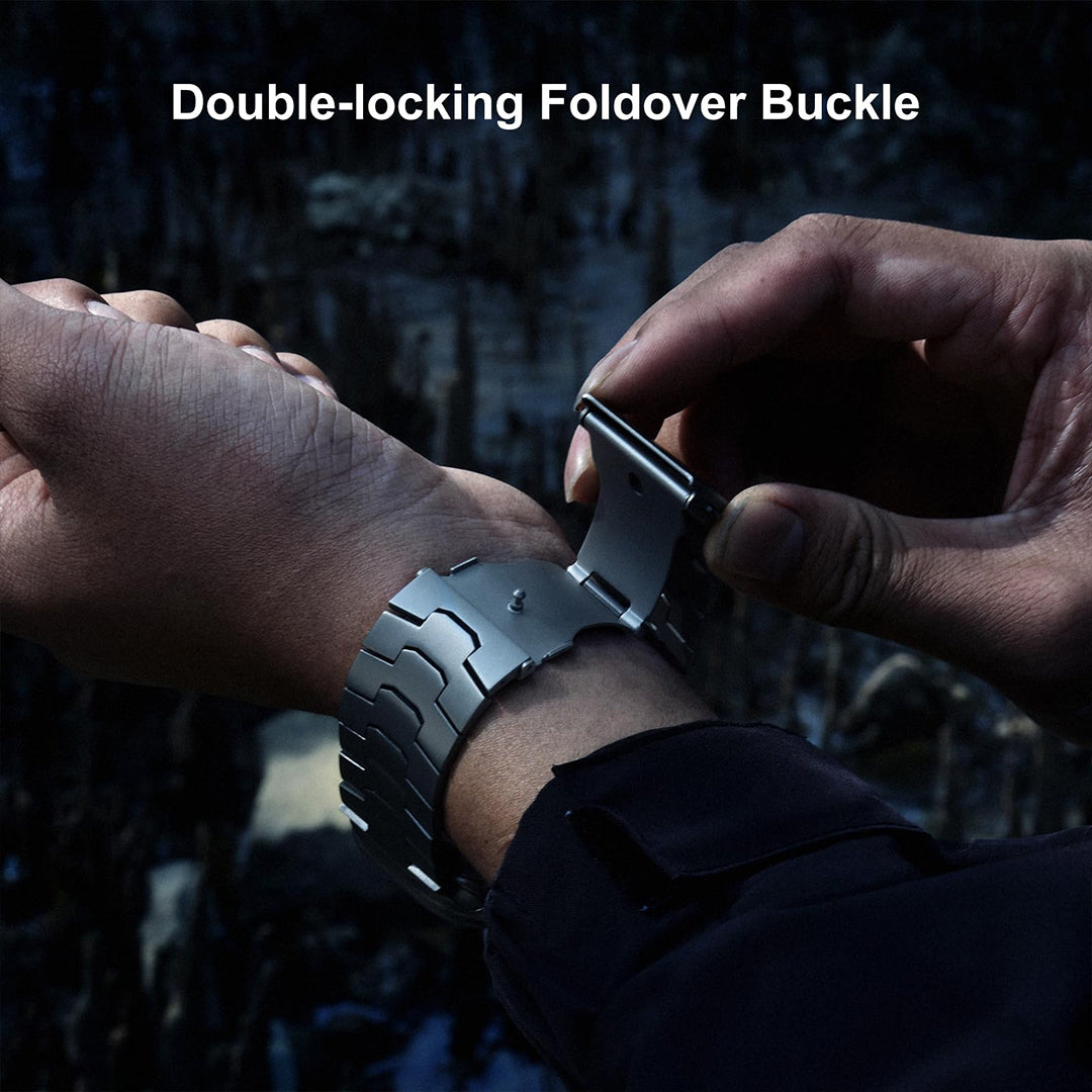 FINESTONE AGIS01 Titanium Band Compatible with Apple Watch Ultra 3/2/1 49mm, Series 11/10 46mm