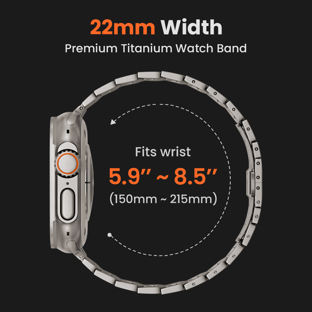 22mm width
Premium Titanium Watch Band