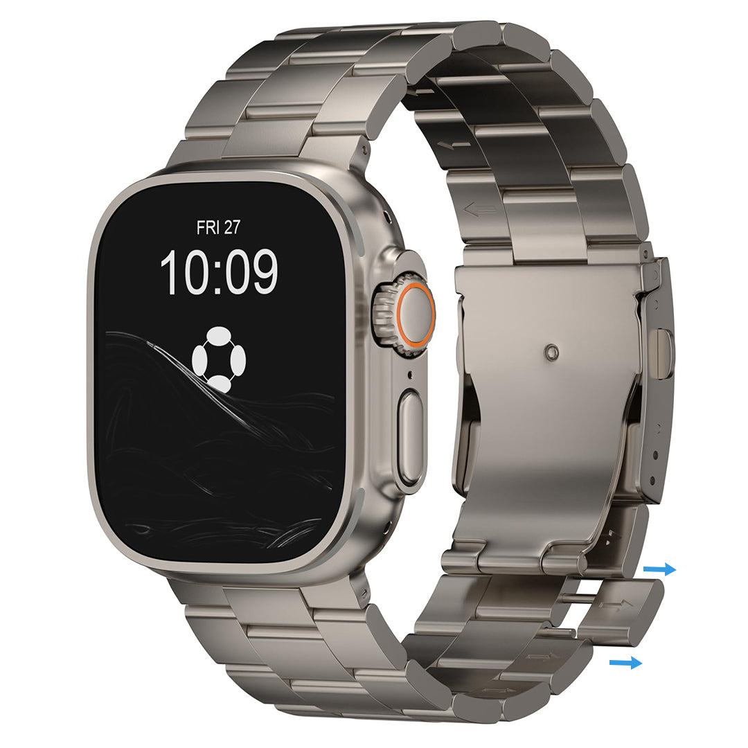 FINESTONE CRNS-PRO Titanium Band Compatible with Apple Watch Ultra 3/2/1 49mm, Series 11/10 46mm - Band Width 26mm, No Tools Need Adjustable Strap for Men