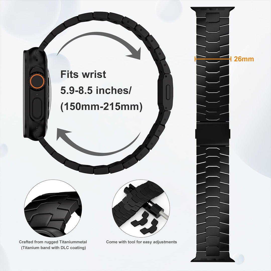 Fits wrist 5.9-8.5 inches/(150mm-215mm)