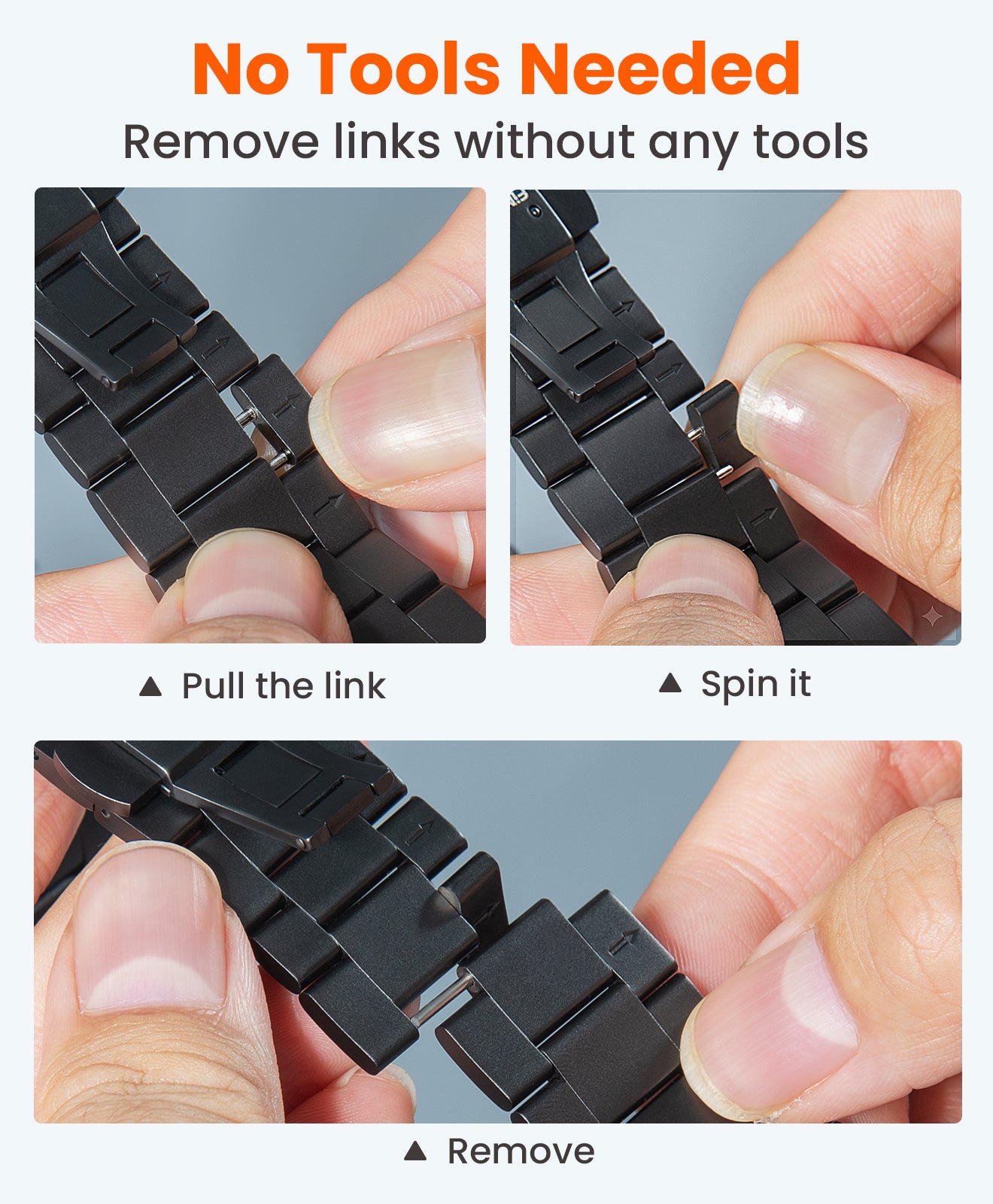 CRNS03 PRO Titanium Apple Watch Band With Butterfly Clasp