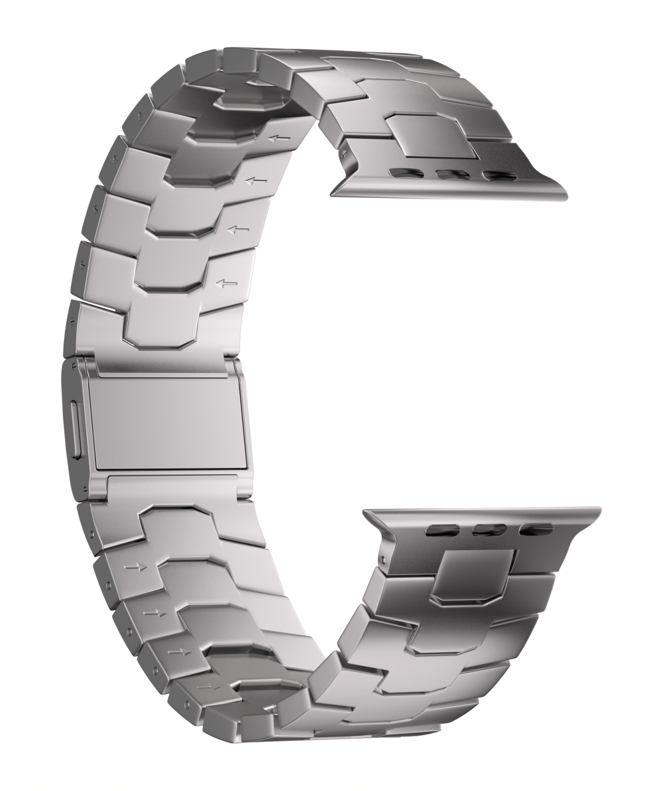Premium Titanium Metal Link Bracelet for Apple Watch - Ultra / Series 10 Compatible - Finestone Style